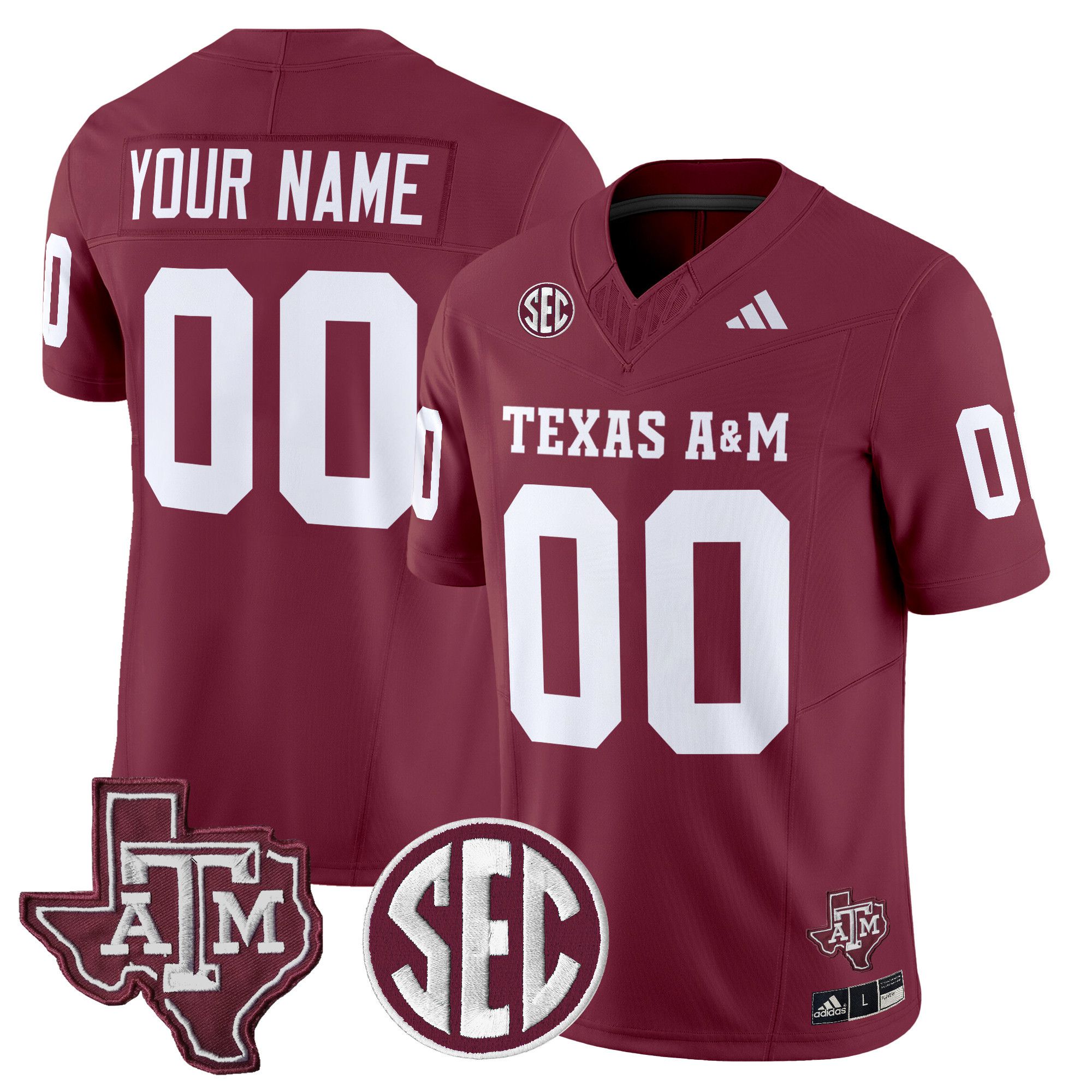 Men Texas A&M Aggies Red 2024 Vapor Limited Custom NCAA Jersey style 1